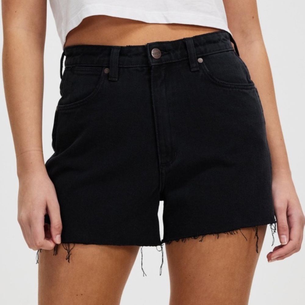 American Eagle High Rise '90s Boyfriend Black Denim Shorts